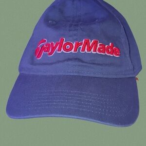TaylorMade Navy Blue Hat Red Logo - Adjustable Snapback, Est. 1979 Vintage Style